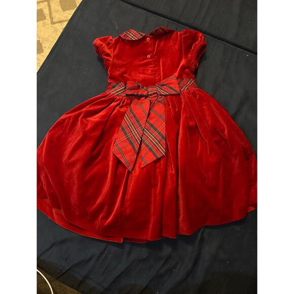 Janie and Jack Holiday Traditions velvet christmas dress size 2 - Picture 2 of 2
